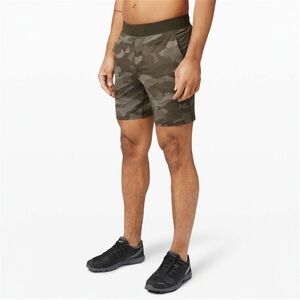 Lululemon T.H.E. Short 7" Mesh *Linerless •Variegated Mesh Camo Max Dark Olive